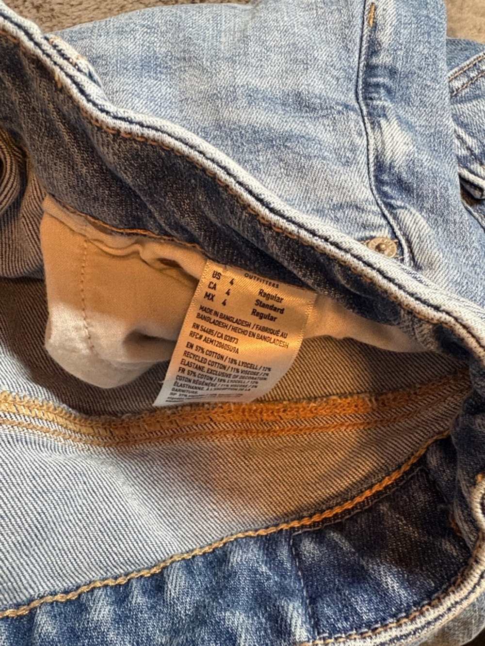 American Eagle Wide Leg Cargo Jeans Size 4 - Picture 5 of 6